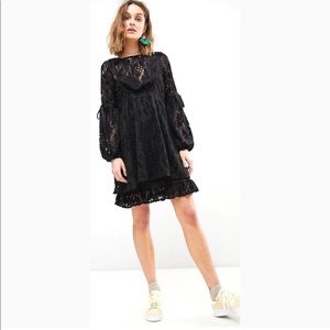 Free People Black Lace Dress
